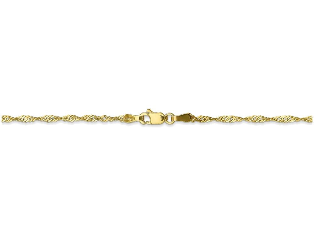 FJC Finejewelers 7 Inch 10k 1.70mm Singapore Chain Bracelet