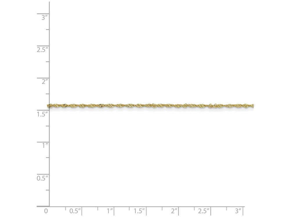 FJC Finejewelers 20 Inch 10k 1.10mm Singapore Chain Necklace