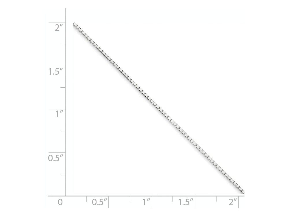 FJC Finejewelers 18 Inch 10k White Gold 1mm Box Chain Necklace