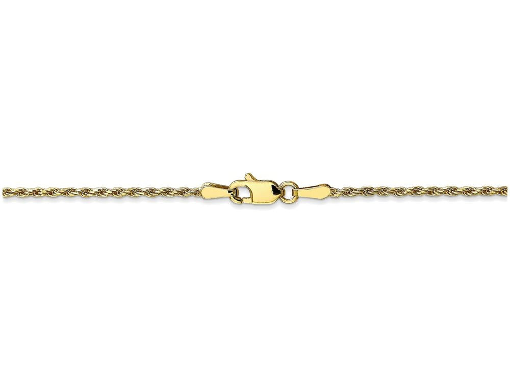 FJC Finejewelers 7 Inch 10k 1.5mm Machine Made bright-cut Rope Chain Bracelet