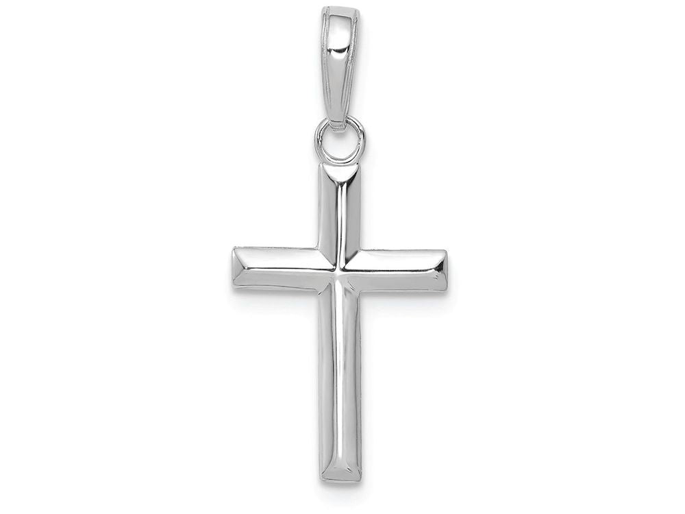 FJC Finejewelers 10k White Gold Small Cross Charm
