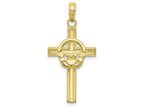 FJC Finejewelers 10k Yellow Gold Polished Claddagh Cross Charm