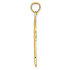 FJC Finejewelers 10k Yellow Gold Fleur De Lis Cross Charm