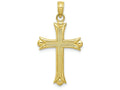 FJC Finejewelers 10k Yellow Gold Fleur De Lis Cross Charm