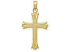 FJC Finejewelers 10k Yellow Gold Fleur De Lis Cross Charm
