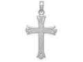 FJC Finejewelers 10k White Gold Fleur De Lis Cross Charm
