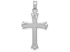 FJC Finejewelers 10k White Gold Fleur De Lis Cross Charm