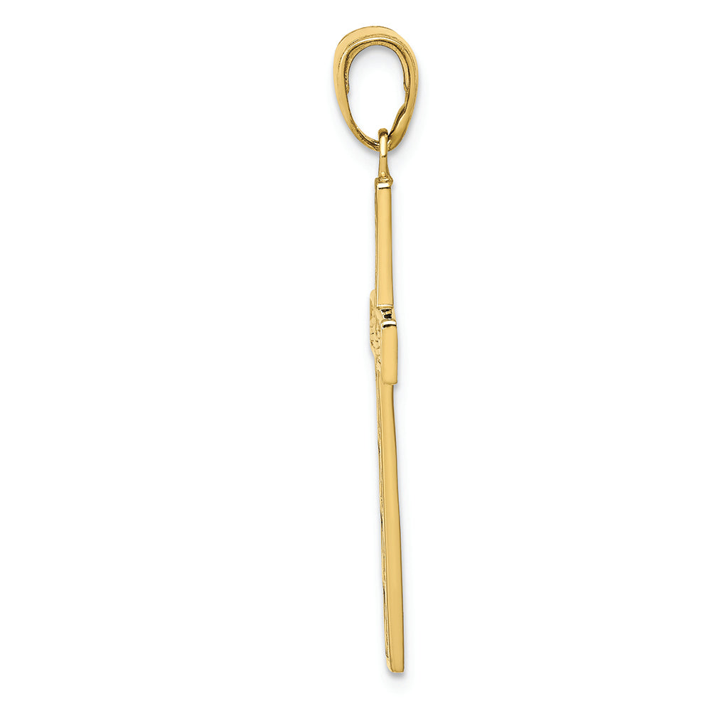FJC Finejewelers 10k Yellow Gold Rope Cross Charm