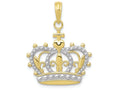 FJC Finejewelers 10k Yellow Gold with with Rhodium Crown Charm