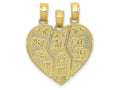 FJC Finejewelers 10k Yellow Gold Break-apart Big Sis  Mom  Lil Sis Charm
