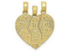 FJC Finejewelers 10k Yellow Gold Break-apart Big Sis  Mom  Lil Sis Charm