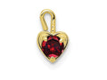 FJC Finejewelers 10k Yellow Gold January Synthetic Birth Month Stone Heart Charm