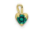 FJC Finejewelers 10k Yellow Gold May Synthetic Birth Month Stone Heart Charm