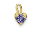 FJC Finejewelers 10k Yellow Gold June Synthetic Birth Month Stone Heart Charm