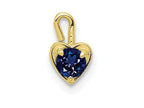 FJC Finejewelers 10k Yellow Gold September Synthetic Birth Month Stone Heart Charm