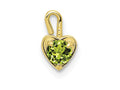 FJC Finejewelers 10k Yellow Gold August Synthetic Birth Month Stone Heart Charm