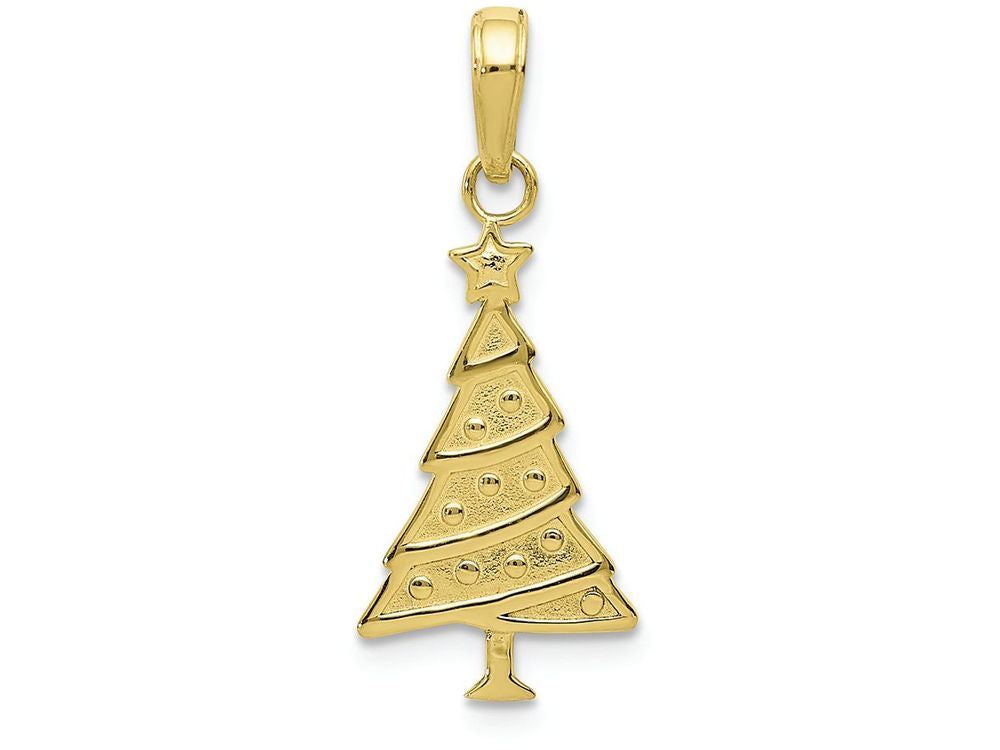 FJC Finejewelers 10k Yellow Gold Polished Christmas Tree Charm