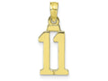 FJC Finejewelers 10k Yellow Gold 11 Block Charm