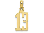 FJC Finejewelers 10k Yellow Gold 13 Block Charm