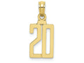 FJC Finejewelers 10k Yellow Gold 20 Block Charm