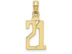 FJC Finejewelers 10k Yellow Gold 21 Block Charm