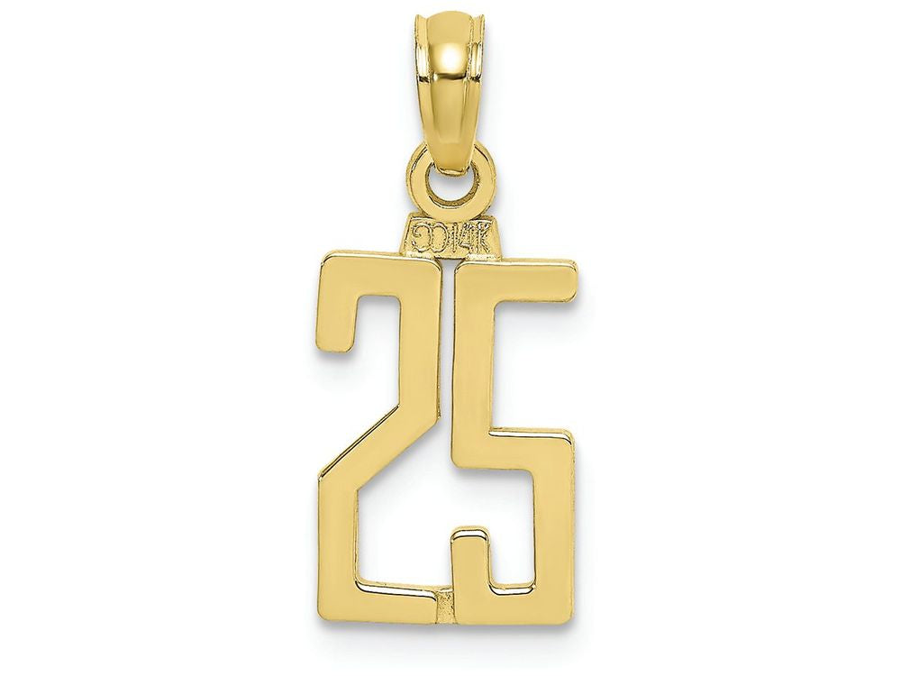 FJC Finejewelers 10k Yellow Gold 25 Block Charm