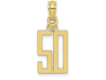 FJC Finejewelers 10k Yellow Gold 50 Block Charm