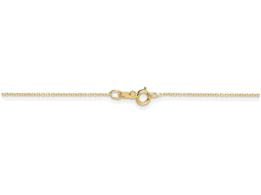 FJC Finejewelers 18 Inch 10k .6mm Solid bright-cut Cable Chain Necklace