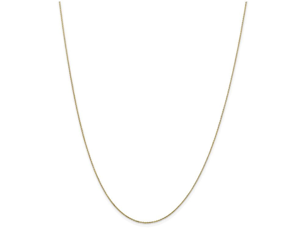FJC Finejewelers 24 Inch 10k .6mm Solid bright-cut Cable Chain Necklace