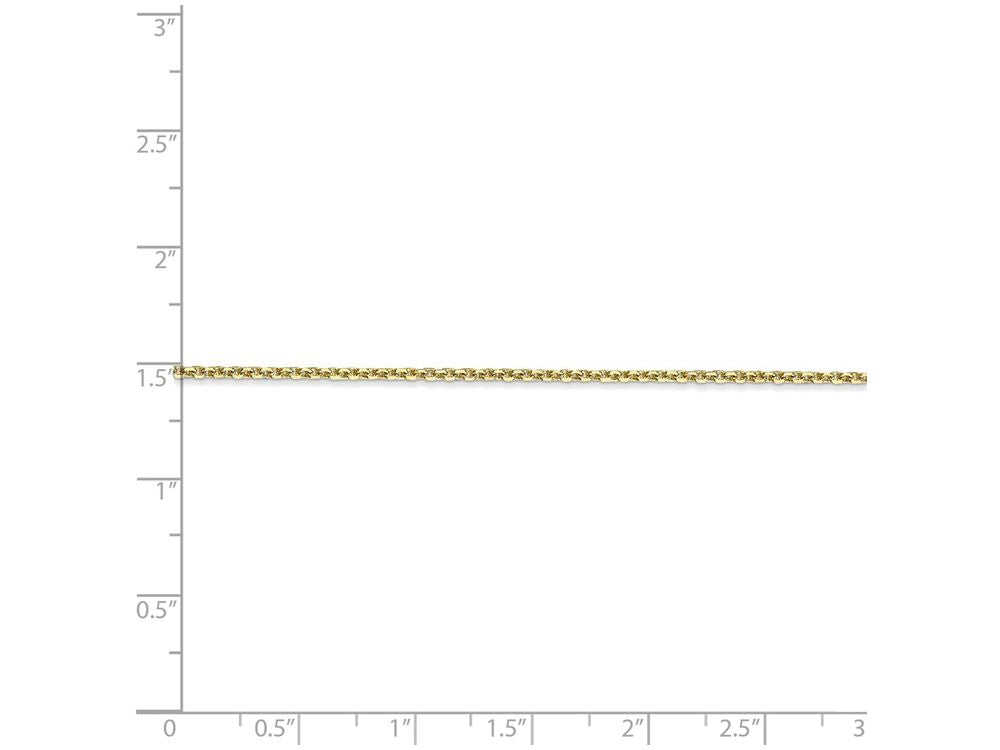 FJC Finejewelers 18 Inch 10k 1.3mm Solid bright-cut Cable Chain Necklace