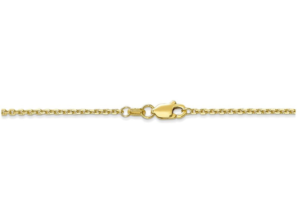 FJC Finejewelers 18 Inch 10k 1.3mm Solid bright-cut Cable Chain Necklace