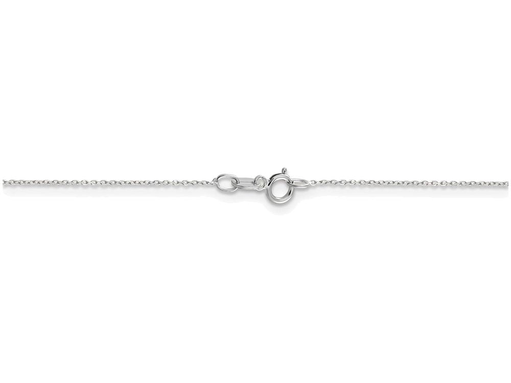 FJC Finejewelers 20 Inch 10k White Gold .6mm Solid bright-cut Cable Chain Necklace