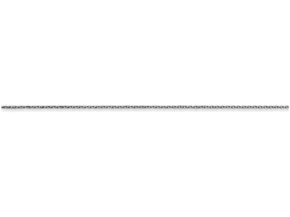 FJC Finejewelers 24 Inch 10k White Gold .6mm Solid bright-cut Cable Chain Necklace