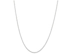 FJC Finejewelers 24 Inch 10k White Gold .6mm Solid bright-cut Cable Chain Necklace