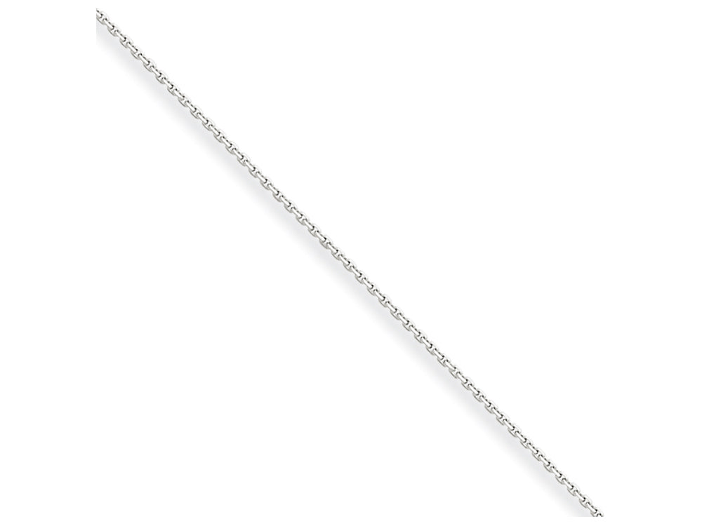 FJC Finejewelers 18 Inch 10k White Gold .8mm bright-cut Cable Chain Necklace