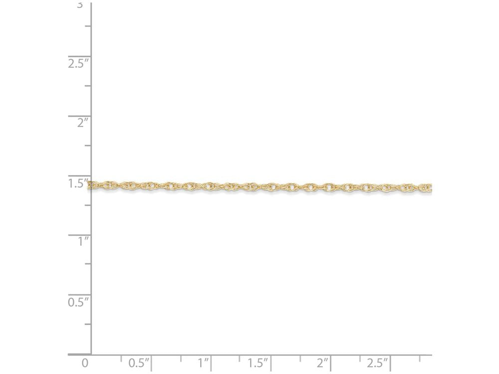 FJC Finejewelers 18 Inch 14k Yellow Gold 1.15mm Carded Cable Rope Chain Necklace