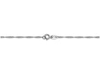 FJC Finejewelers 18 Inch 14k White Gold 1mm Singapore Chain Necklace (carded)