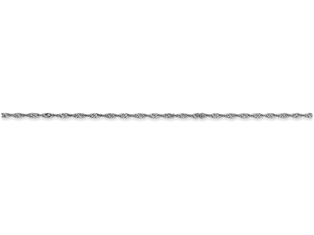 FJC Finejewelers 20 Inch 14k White Gold 1mm Singapore Chain Necklace (carded)