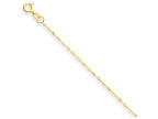 FJC Finejewelers 18 Inch 14k Yellow Gold 1mm Singapore Chain Necklace (carded)