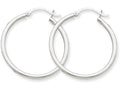 FJC Finejewelers 10k White Gold 2mm Hoop Earrings