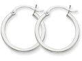 FJC Finejewelers 10k White Gold 2mm Round Hoop Earrings