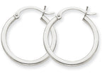FJC Finejewelers 10k White Gold 2mm Round Hoop Earrings