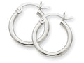 FJC Finejewelers 10k White Gold 2mm Round Hoop Earrings