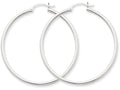 FJC Finejewelers 10k White Gold 2mm Round Hoop Earrings