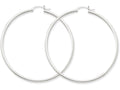 FJC Finejewelers 10k White Gold 2mm Round Hoop Earrings