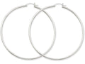 FJC Finejewelers 10k White Gold 2mm Round Hoop Earrings