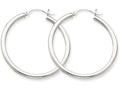 FJC Finejewelers 10k White Gold 2.5mm Round Hoop Earrings