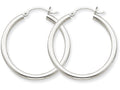 FJC Finejewelers 10k White Gold 2.5mm Round Hoop Earrings