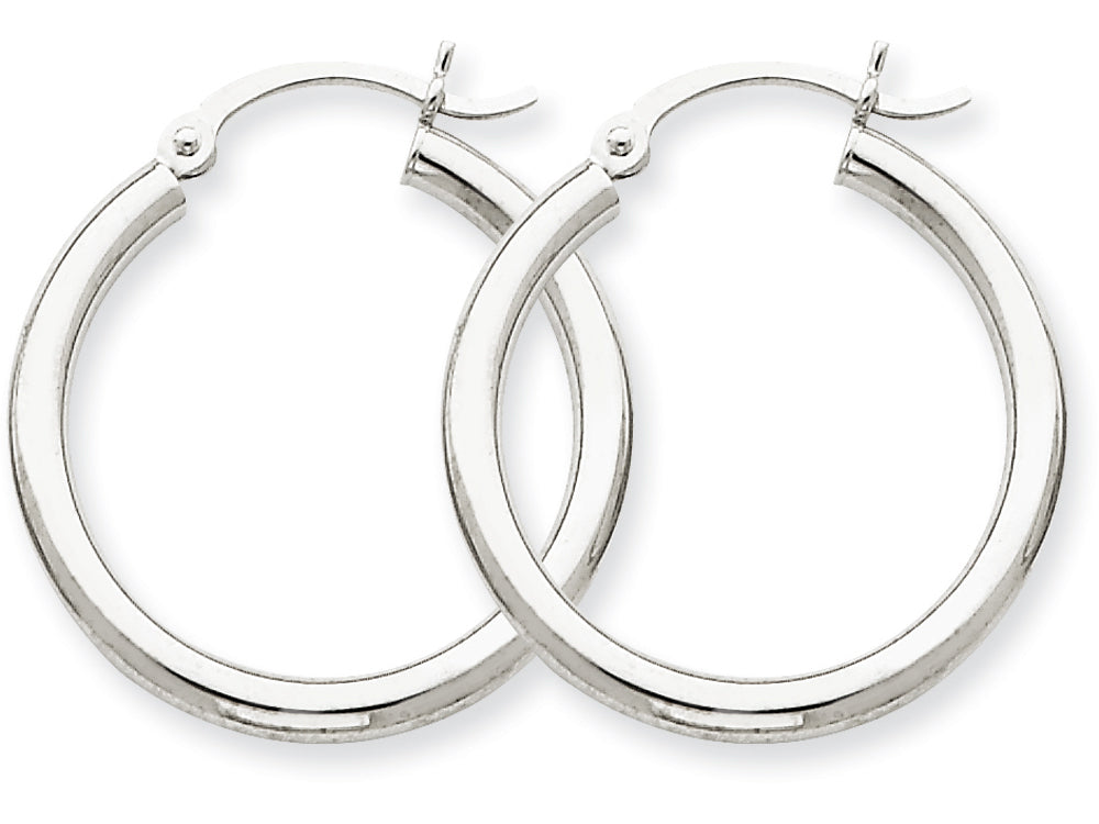 FJC Finejewelers 10k White Gold 2.5mm Round Hoop Earrings