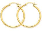 FJC Finejewelers 10k Polished 2mm Round Hoop Earrings